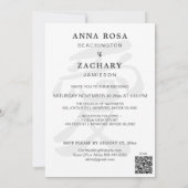 Invitation *~* Kanji japonais RSVP QR AR27 Mariage (Dos)