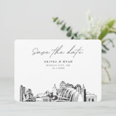 Invitation Kansas City Mariage Moderne Enregistrer la date (Debout devant)