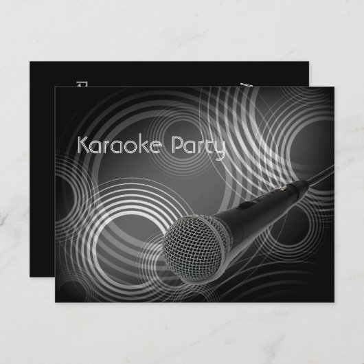 Invitation Karaoke (Devant / Derrière)