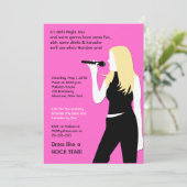 Invitation Karaoké Anniversaire chanter adolescent Ado Blonde (Debout devant)