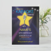 Invitation Karaoke Anniversaire de la fête de danse Star Invi (Debout devant)