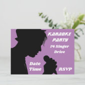 Invitation Karaoké chanter le thème rétro (Debout devant)