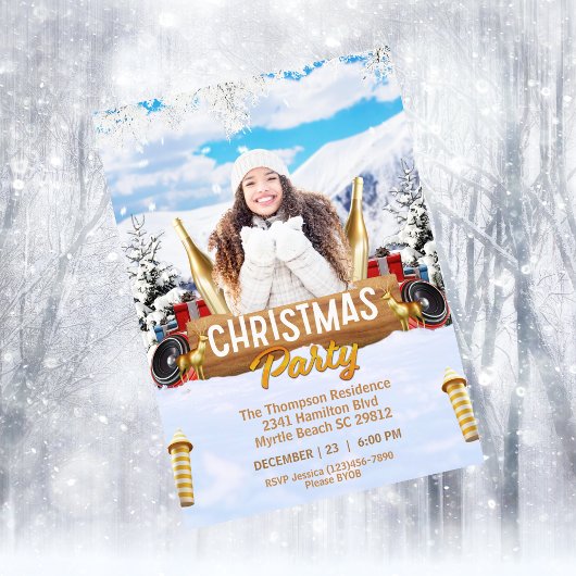 Invitation Karaoke Dance DJ Musique Noël