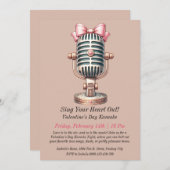 Invitation karaoké de la Saint-Valentin (Devant / Derrière)