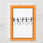 Invitation Karaoke Halloween Party Danser Skeletons Personnal (Dos)