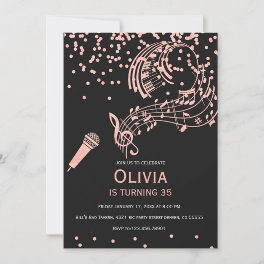 Invitation Karaoke, invitation du parti Karaoke (Devant)