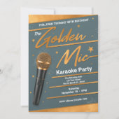 Invitation Karaoké masculin 40ème (modifiable) fête d'anniver (Devant)