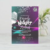 Invitation Karaoke Night Event Party Bar Club Flyer (Debout devant)