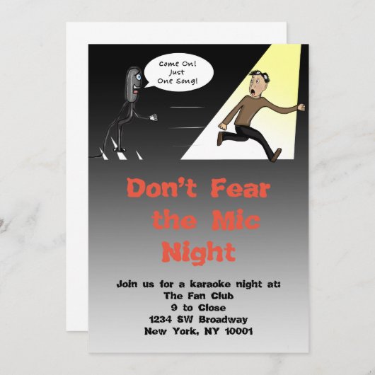 Invitation Karaoke/Open Mic (Devant / Derrière)