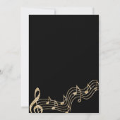 Invitation Karaoke Party Gold Parties scintillant Notes music (Dos)