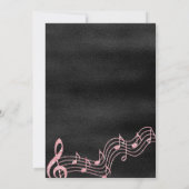 Invitation Karaoke Party Parties scintillant rose Notes music (Dos)