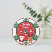 Invitation Karaoke Père Noël Reindeer Vinyl Record (Debout devant)