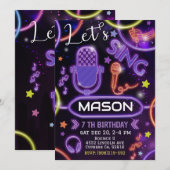 Invitation Karaoke, Soirée Karaoké Musical (Devant / Derrière)