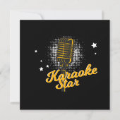 Invitation Karaoke Star Microphone Microphone Musique chante  (Devant)
