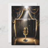 Invitation Karaoke vedette l'événement Hollywood en or noir (Dos)
