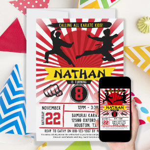 Invitation Karate Kid Arts martiaux Cobra Kai