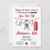 Invitation Karate Martial Arts Anniversaire (Devant)