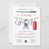 Invitation Karate Martial Arts Baby shower garçon (Devant)