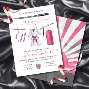 Invitation Karate Martial Arts Girl Baby shower