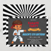 Invitation karaté pour garçon africain (Devant / Derrière)