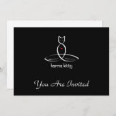 Invitation Karma Kitty - Texte de style sanskrit. (Devant / Derrière)