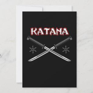 Invitation Katana Sword Ninja Art japonais Japon Samurai Cade