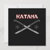 Invitation Katana Sword Ninja Art japonais Japon Samurai Cade (Devant)
