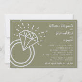 Invitation Katherine | Couleur curée | Fêtes de fiançailles (Devant)