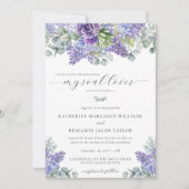 Invitation Katherine Floral Lavender Mariage catholique (Devant)