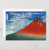 Invitation Katsushika Hokusai - Vent Fin, Matin Clair (Devant / Derrière)