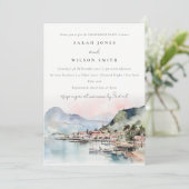 Invitation Kauai Hawaii Watercolor Landscape Engagement (Debout devant)