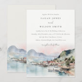 Invitation Kauai Hawaii Watercolor Landscape Wedding (Devant / Derrière)