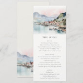 Invitation Kauai Hawaii Watercolor Landscape Wedding Menu (Devant / Derrière)
