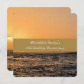 Invitation Kauai Sunset 50e anniversaire de Mariage (Devant / Derrière)