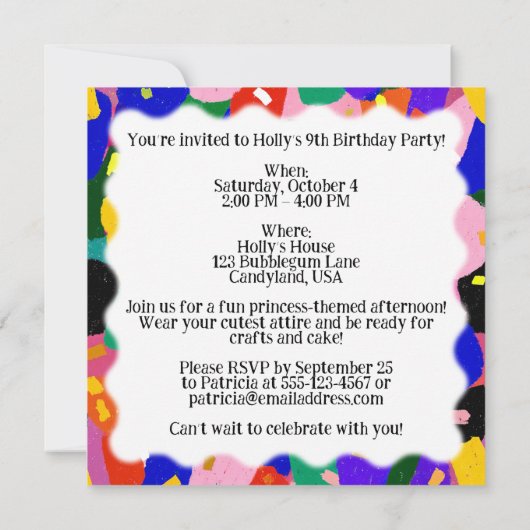 Invitation Kawaii Anime Girl with Plush Creator (Dos)