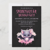 Invitation Kawaii Bat Halloween fête d'anniversaire (Devant)
