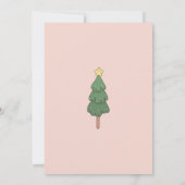 Invitation Kawaii Chat Mignon & Arbre de Noël (Dos)