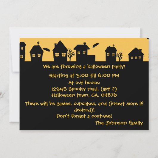 Invitation Kawaii Cupcake Halloween (Dos)