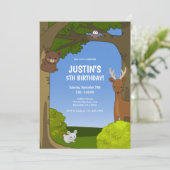 Invitation Kawaii Cute Animaux Anniversaire (Debout devant)