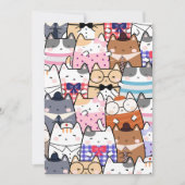 Invitation Kawaii Cute Cats (Devant)