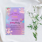 Invitation Kawaii Fairy Kids Birthday 