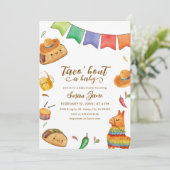 Invitation Kawaii Fiesta Taco 'Bout A Baby shower (Debout devant)
