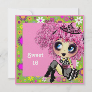 Invitation Kawaii fille douce 16 PinkyP