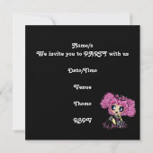 Invitation Kawaii fille douce 16 PinkyP (Dos)