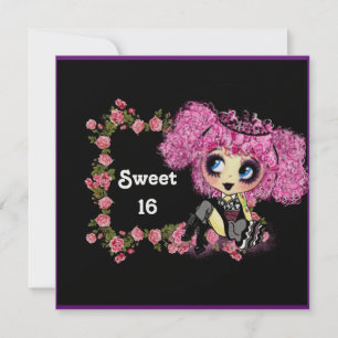 Invitation Kawaii fille douce 16 PinkyP