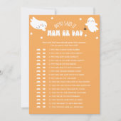 Invitation Kawaii Halloween qui a dit ça maman ou papa bébé j (Devant)