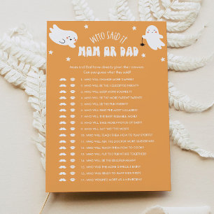 Invitation Kawaii Halloween qui a dit ça maman ou papa bébé j