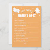 Invitation Kawaii Halloween Qui Connaît Maman Meilleur Jeu De (Devant)