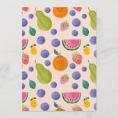 Invitation Kawaii Hand-drawn Happy Fruits (Devant)