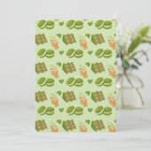 Invitation Kawaii Hand-Drawn Matcha Sweets Seamless Pattern (Debout devant)